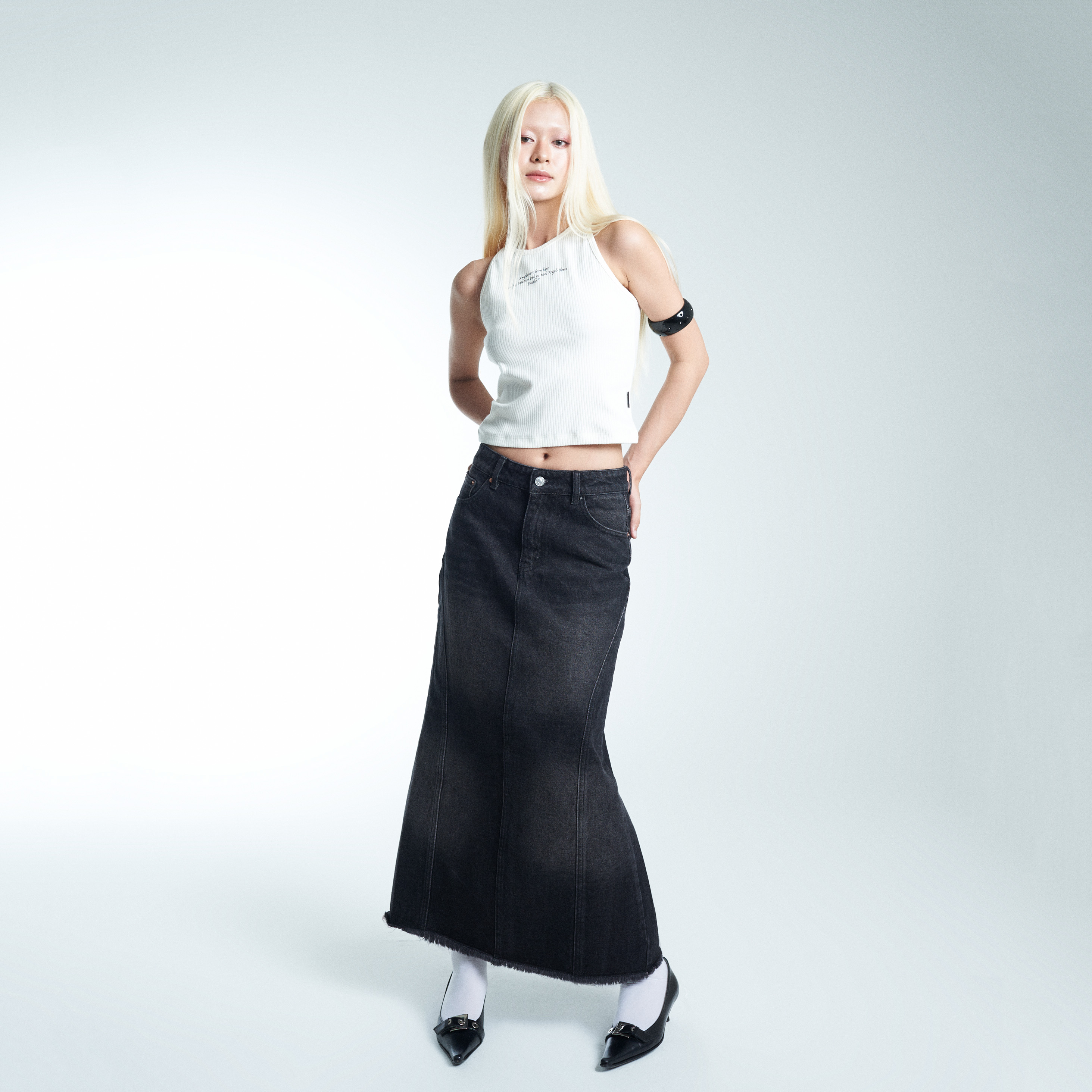 Chân Váy Jeans Form Dài PRADIES Denim Mini Skirt