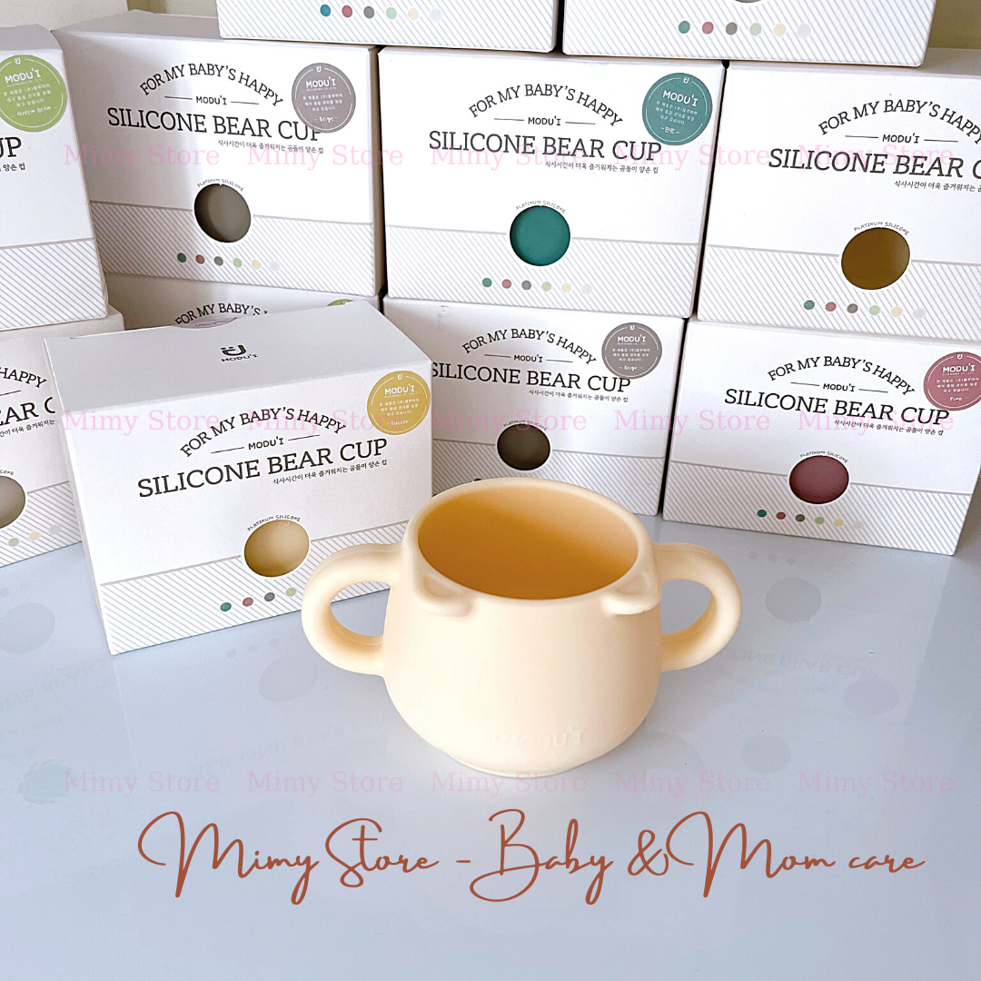 BLUEMAMA Cốc Gấu Silicone Có Tay Cầm