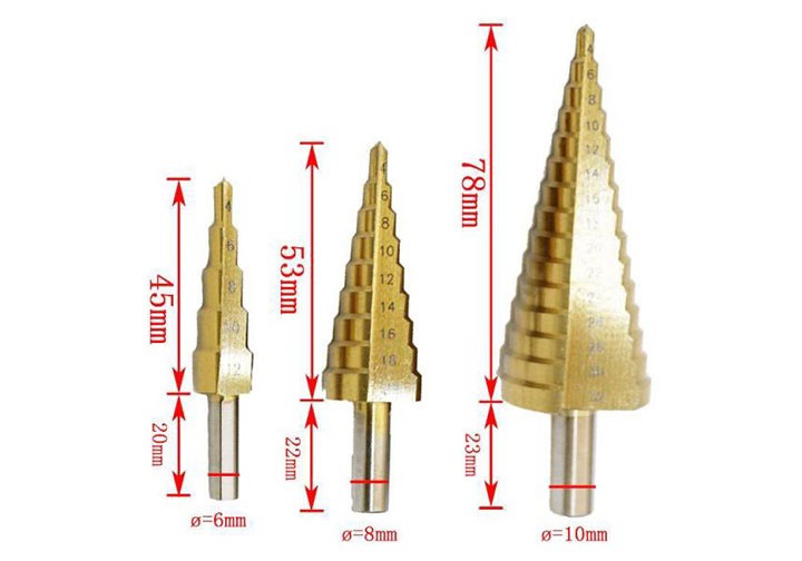 Bộ 3 mũi khoan tháp TBK