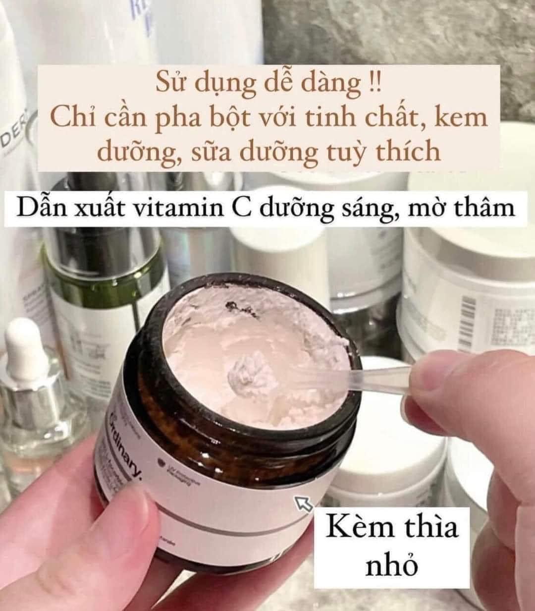 Bột Vitamin C làm sáng da mờ thâm 100% L-Ascorbic Acid Powder - The Ordinary - Lepit Cosmetic
