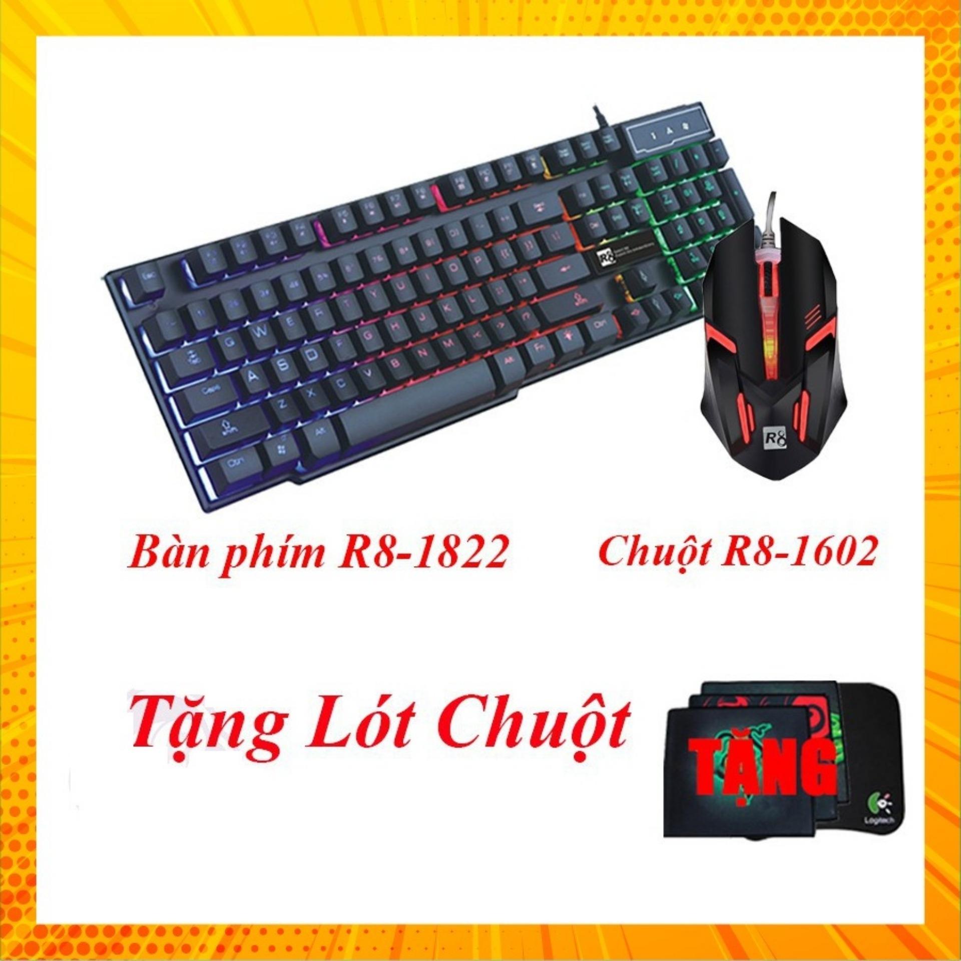Bàn phím r8 1822 + chuột r8 1602 + lót