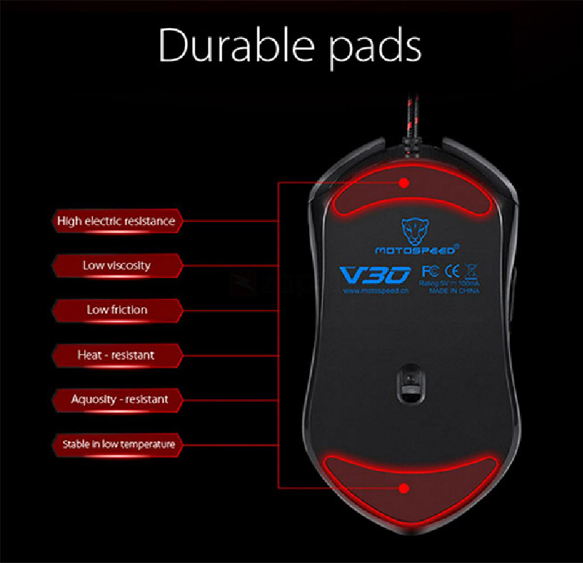 Chuột game thủ Motospeed V30 Optical Gaming Mouse LED RBG