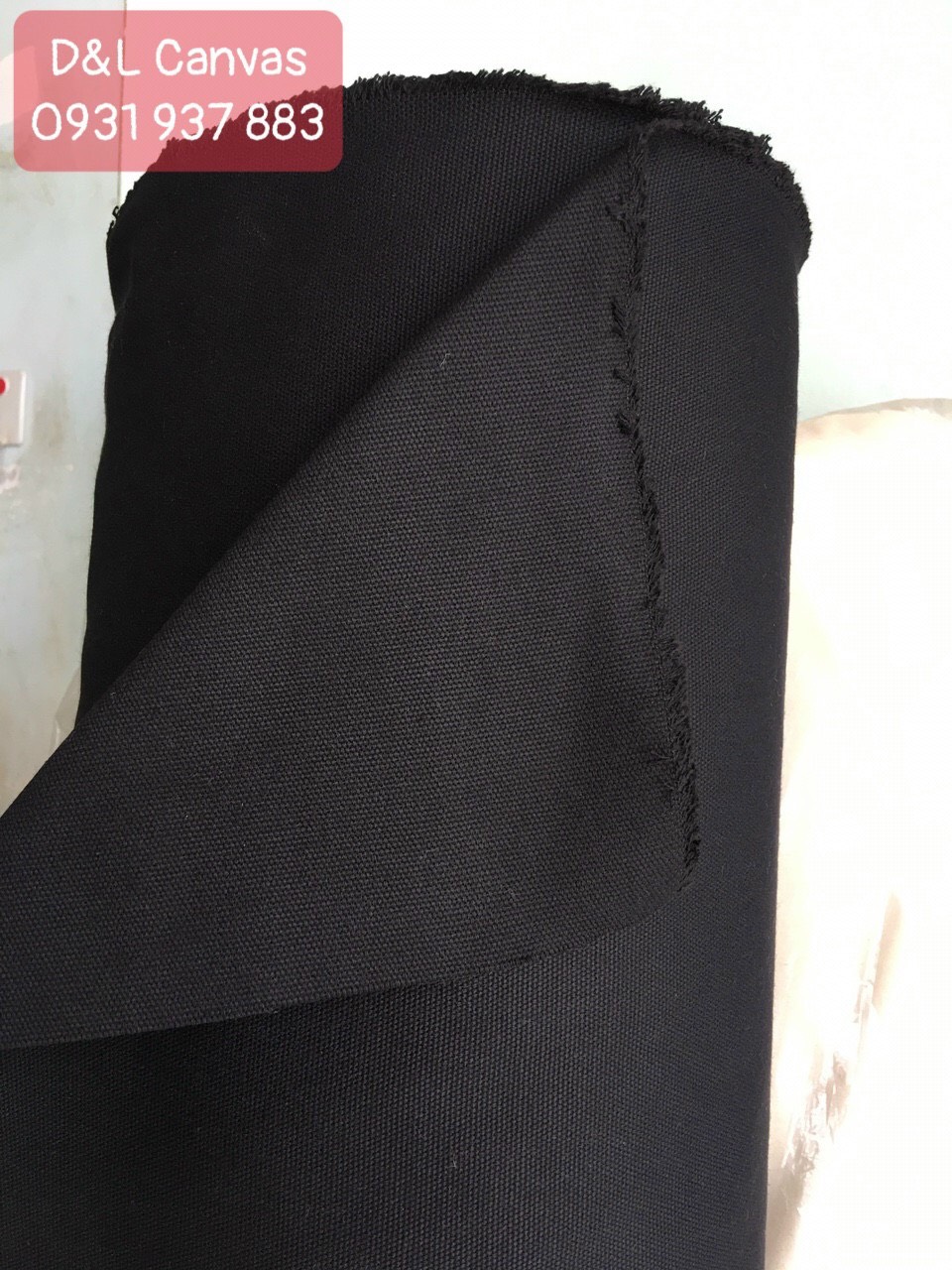 [HCM]Vải bố canvas màu đen khổ 1m6