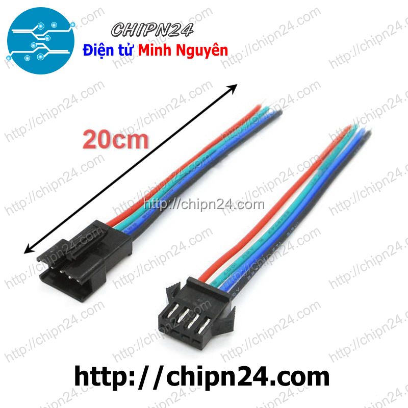 [1 cặp] (D102) Dây khớp nối SM 2.54mm 4P 20CM