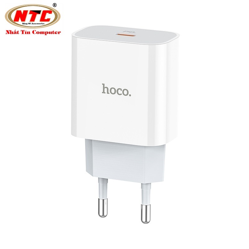 Bộ sạc / Cốc sạc nhanh Hoco C76A Plus cổng TypeC PD 20W (Trắng) Nhất Tín Computer