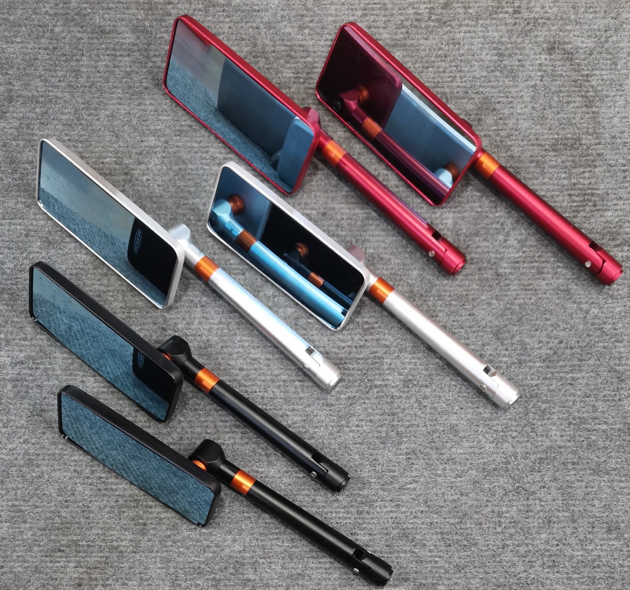 Kính chiếu hậu xe máy kiểu iphone nhiều màu (1 cái bên trái)
