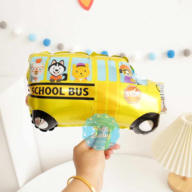 Bóng trang trí sinh nhật hình các loại xe cảnh sát - cứu hỏa - xe bus