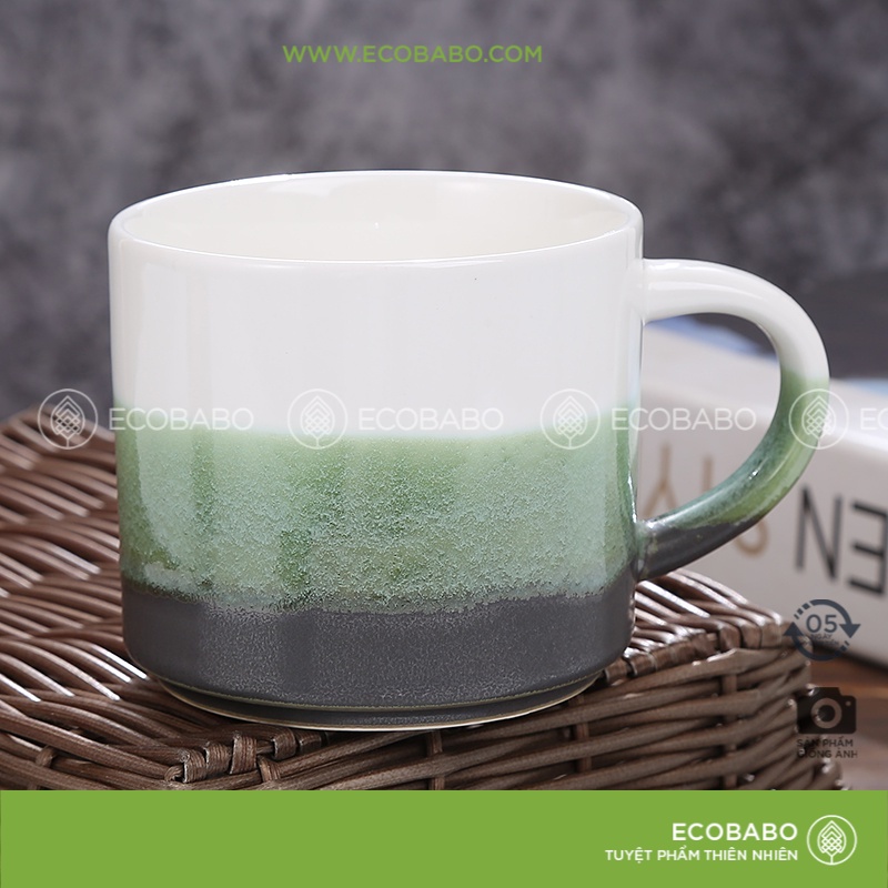 Cốc trà Cafe gốm sứ Ceramic thủ công Nhật Bản cao cấp - Ecobabo