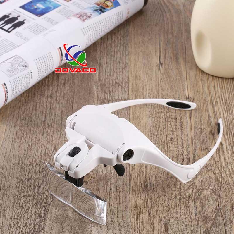 Kính lúp đeo mắt có đèn V5 cao cấp DOVA ( Trắng )
