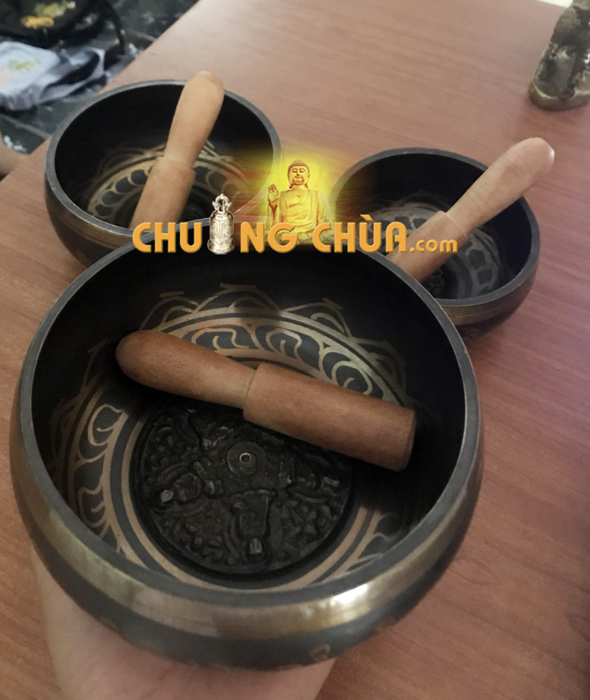Chuông xoay Nepal Tây Tạng 17.5cm