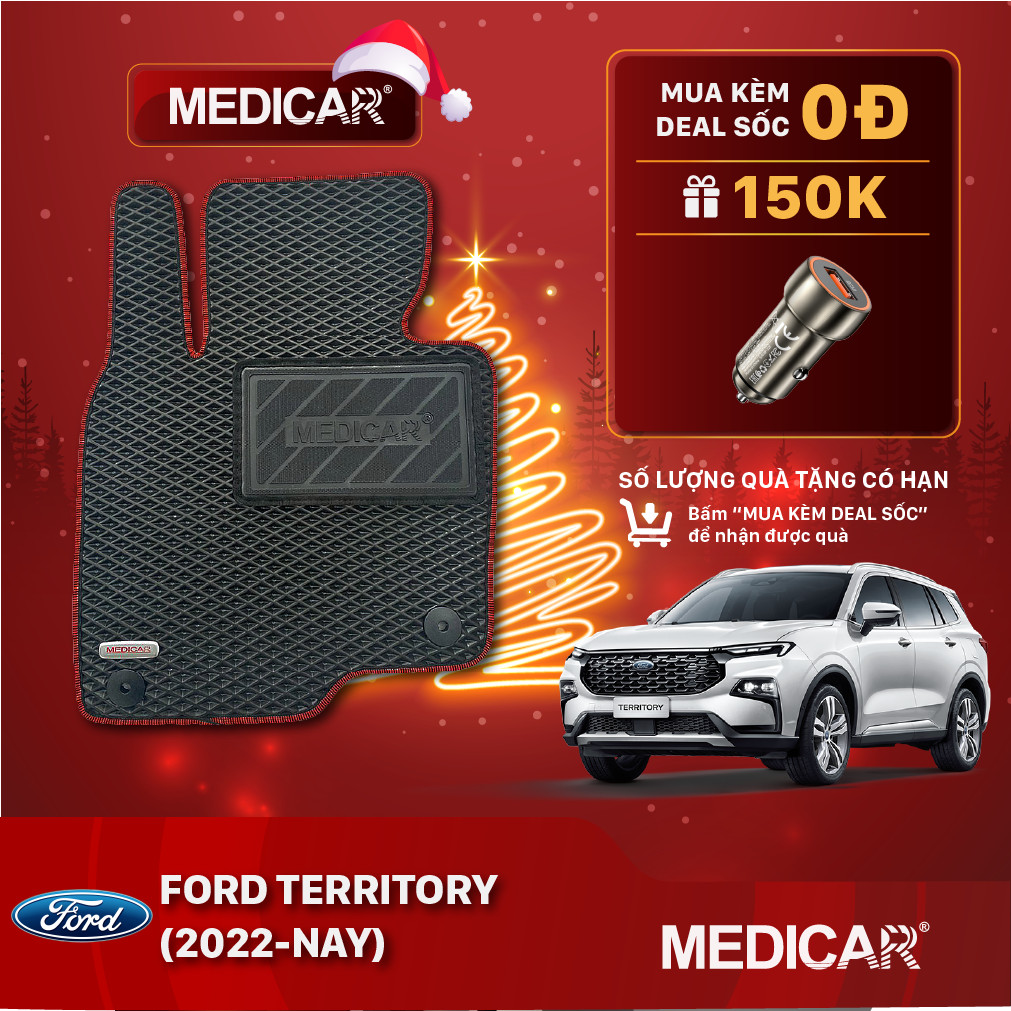 Thảm lót sàn ô tô Medicar xe Ford Territory- chống nước, không mùi