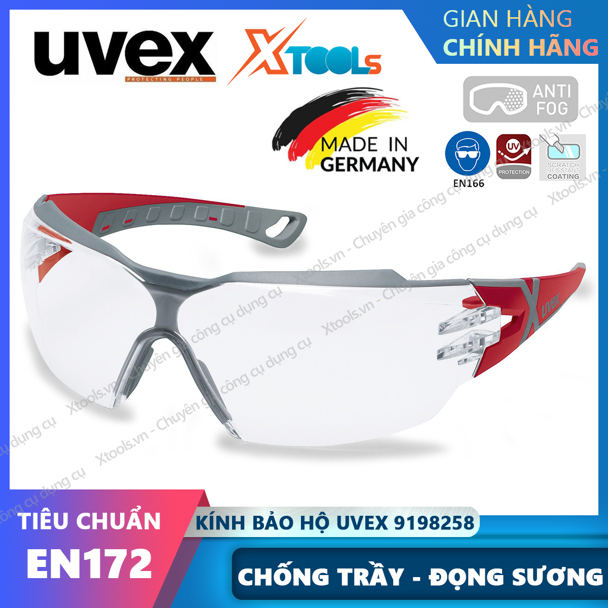 Uvex safety goggles pheos CX2 9198258 anti-dust, anti-water vapor, remarkable scratches, prevent UV glasses ride [XTools] [xsafe]