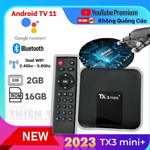 Android Tivi Box Tx3 Mini Plus 2022 - Android 11 - CPU S905W2 - Ram 2GB, Rom 16GB