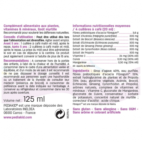 Vitamin Pediakid Immuno Fort 125ml tăng đề kháng cho bé