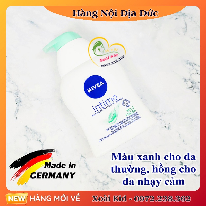 [Chính Hãng ĐỦ BILL] DUNG DỊCH VỆ SINH PHỤ NỮ NIVEA ĐỨC 250ML
