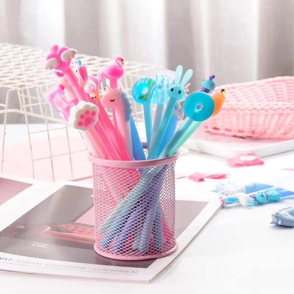 Sét 20 Bút Bi Nước Hình Thú Siêu Ngộ Nghĩnh kèm túi