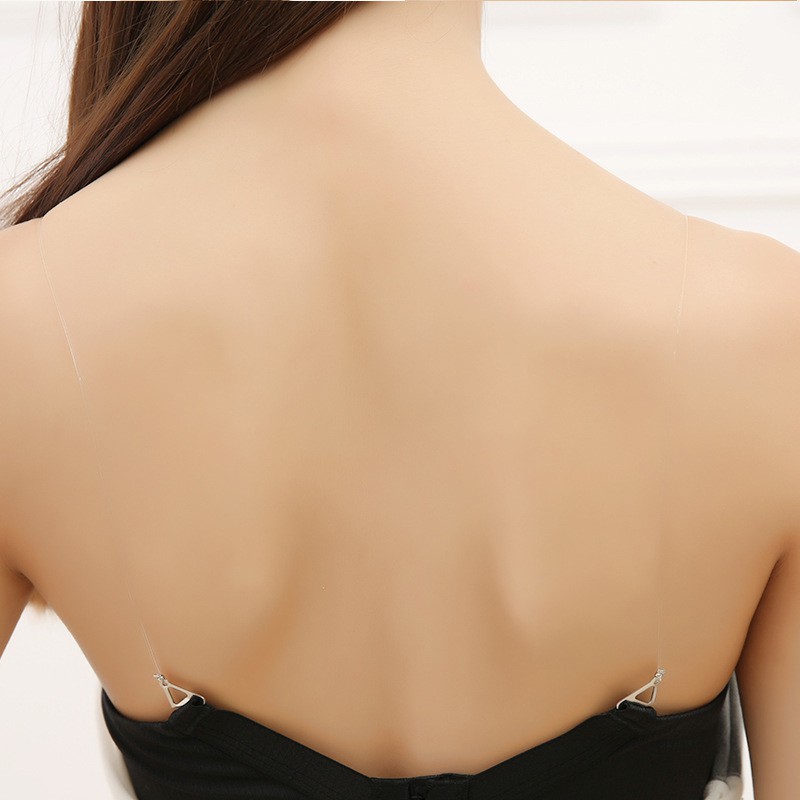 Dây áo ngực trong suốt hình sợi bún - 1 cặp