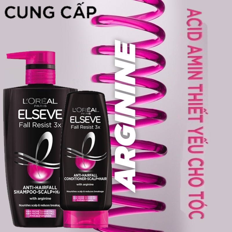 Combo L'Oreal Paris Elseve Fall Resist 3X Shampoo 620ml & Conditoner 280ml