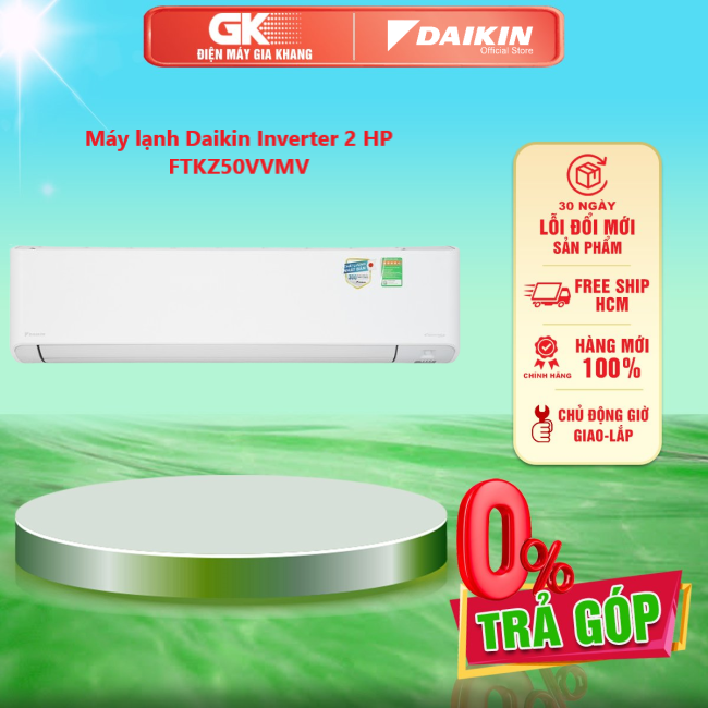 Máy lạnh daikin inverter 2 hp ftkz50vvmv - giao toàn quốc - freeship hcm