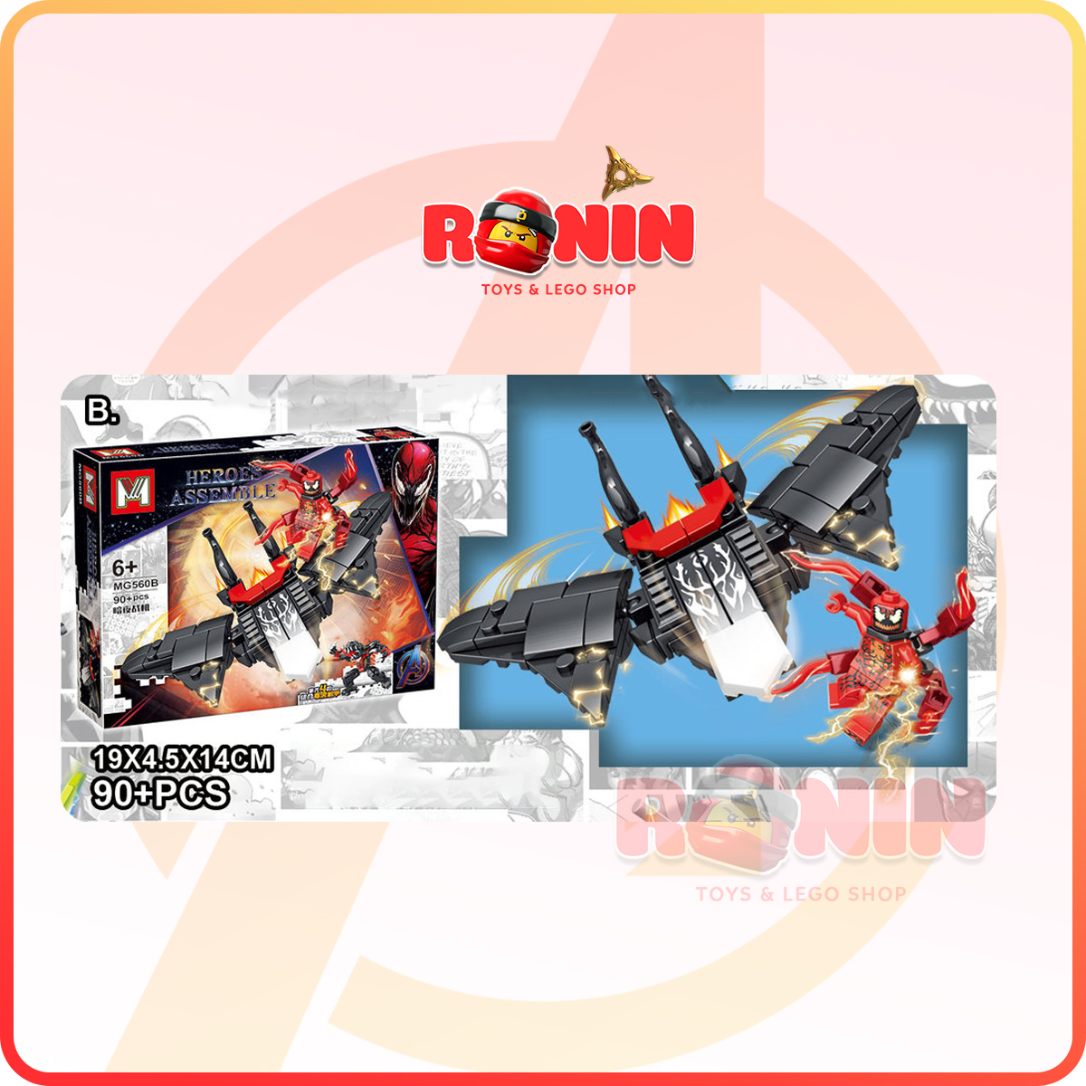 [🔥Marvel🔥] Bộ Đồ Chơi Lắp Ráp Mô Hình Venom Khổng Lồ 4in1