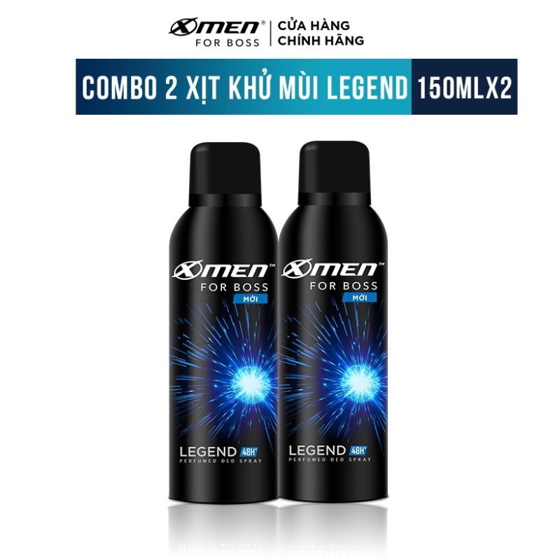 Combo 2 Xịt khử mùi Xmen For Boss Legend - 150ml