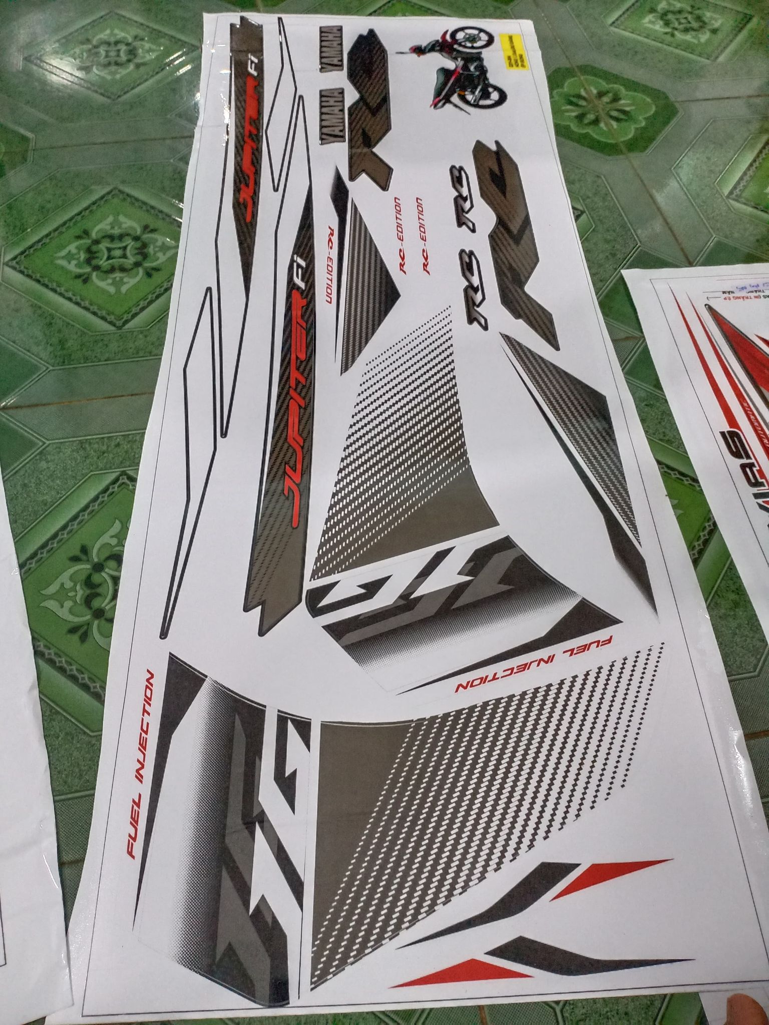 Tem rời jupiter fi RC đen xám trắng