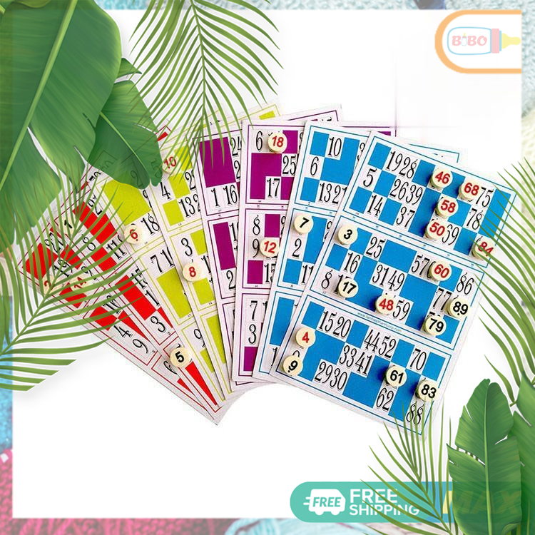 Bộ cờ lô tô bằng giấy, số bằng gỗ
