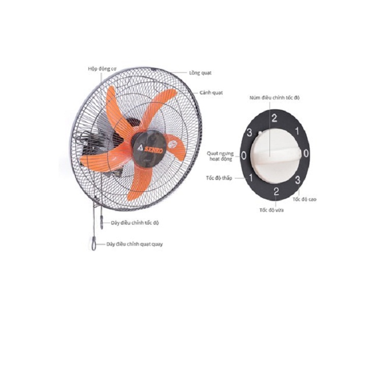 QUẠT TREO TƯỜNG SENKO TC16