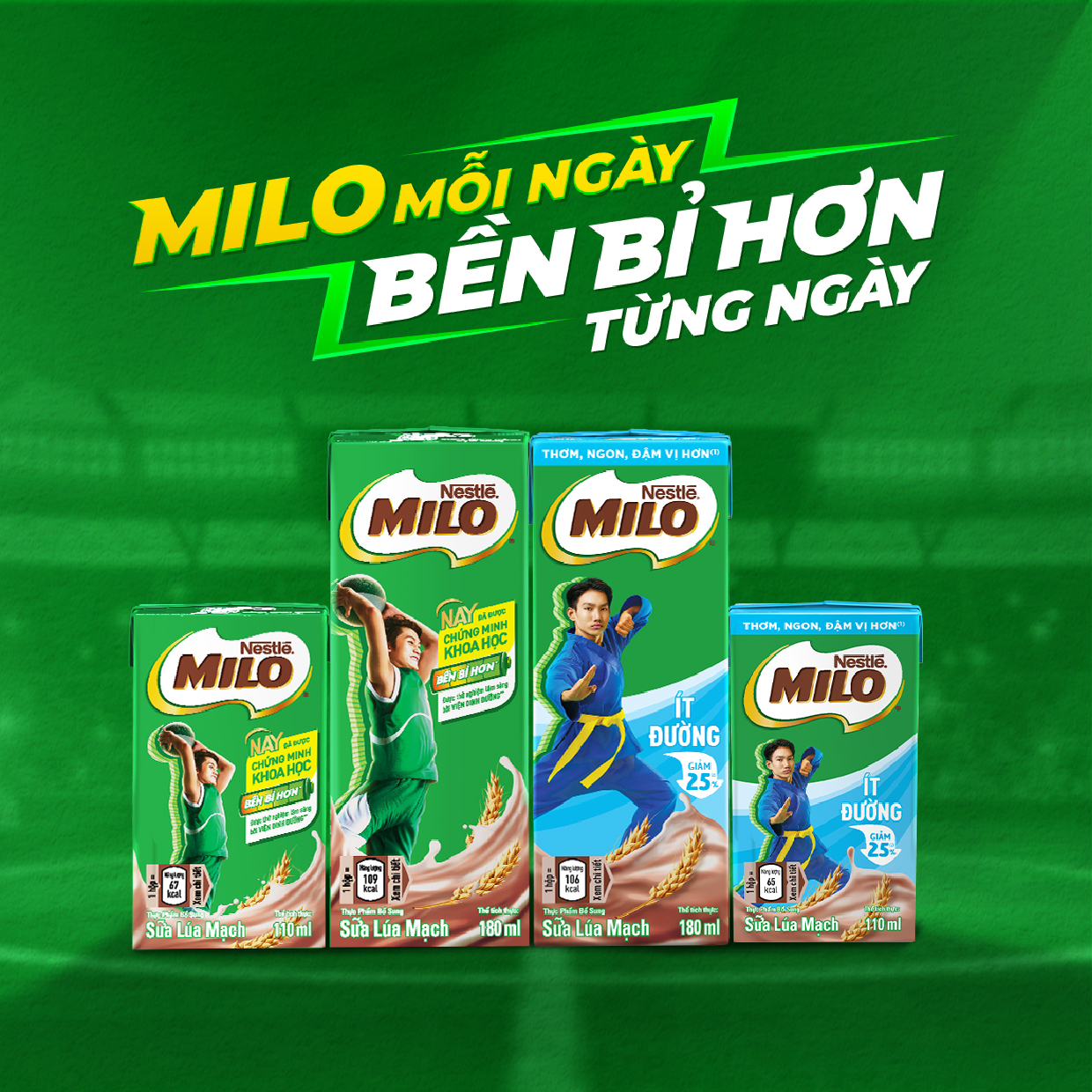 [Apodation in April][Freeship Nationwide] Nestle Milo Low-Sugar Barley Milk Carton (48 Boxes X 110ml)