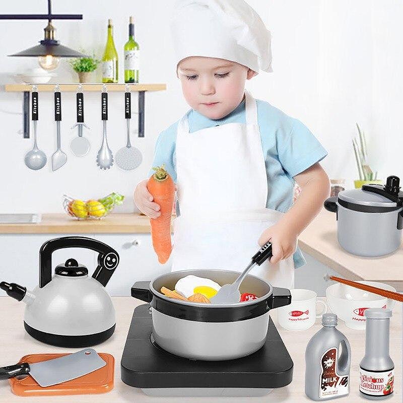 Bộ Đồ Chơi Nấu Ăn 36 Món Kitchen, Chất Liệu Nhựa An Toàn, Thiết Kế Độc Đáo và Tỉ Mỉ, đồ chơi giáo dục học liệu sớm cho bé