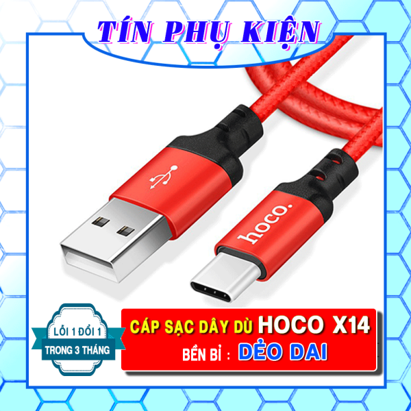 [CHÍNH HÃNG]  DÂY CÁP SẠC HOCO X14  Cổng Micro USB  Type C  Lightning 2.4A  CHÍNH HÃNG HOCO.