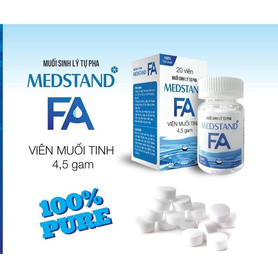 [HCM]Viên muối sinh lý tự pha MEDSTAND FA- 20 viên
