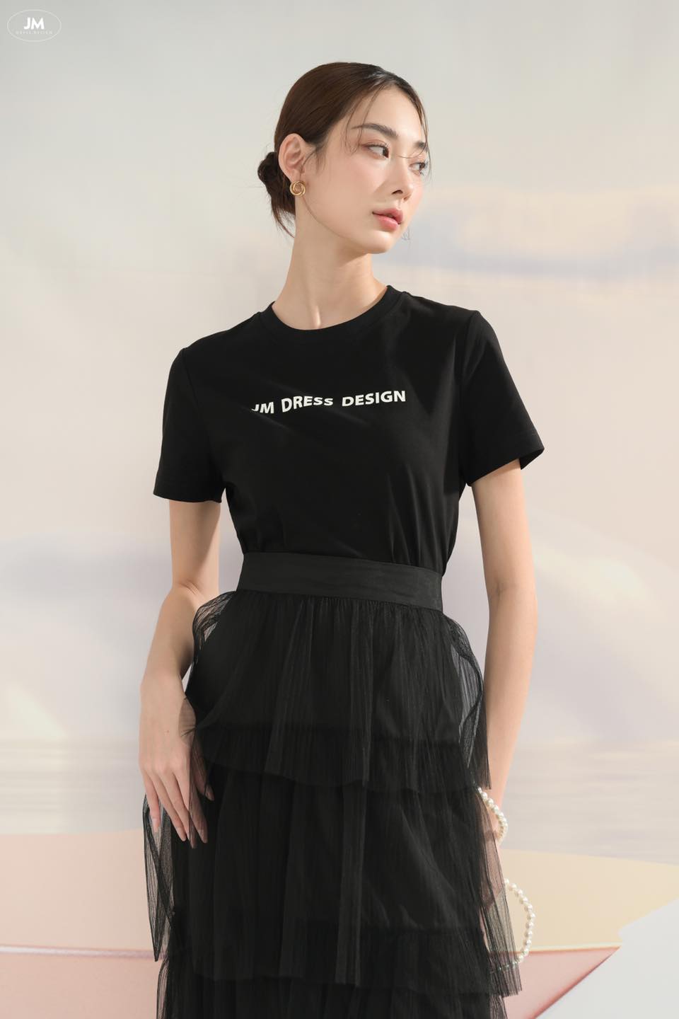 Áo phông in phom rộng JM Dress Design 2T42.2208CT