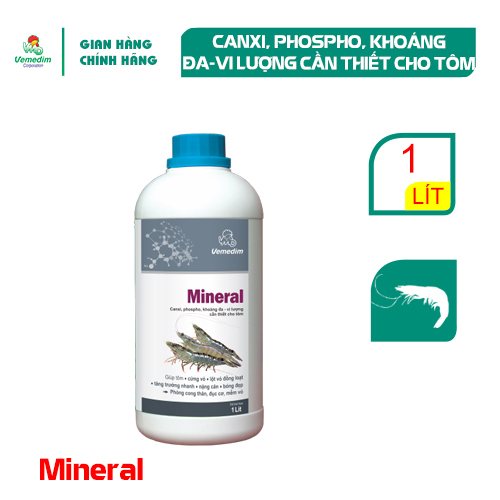 "Hoàn tiền đến 10%" Vemedim Mineral tôm, tôm cứng vỏ, lột vỏ đồng loạt, tăng trưởng nhanh, chai 1lit