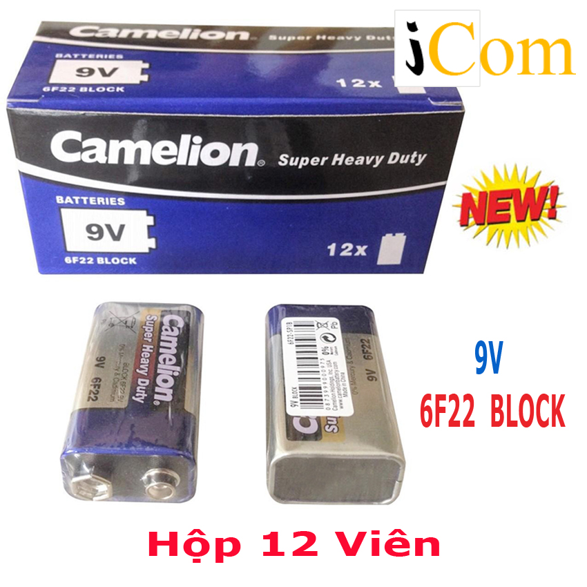 Hộp 12 Viên Pin 9V Camelion chính hãng