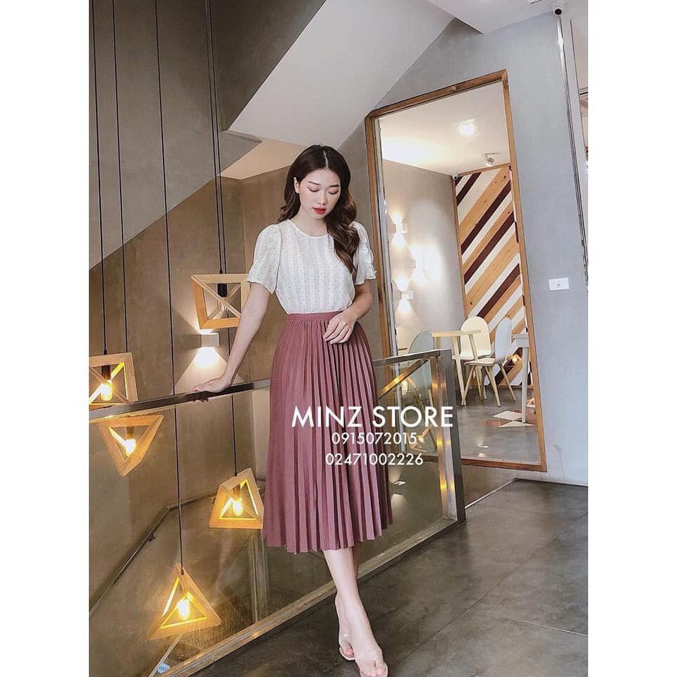 Chân váy dập ly ÁNH NHŨ siêu hot