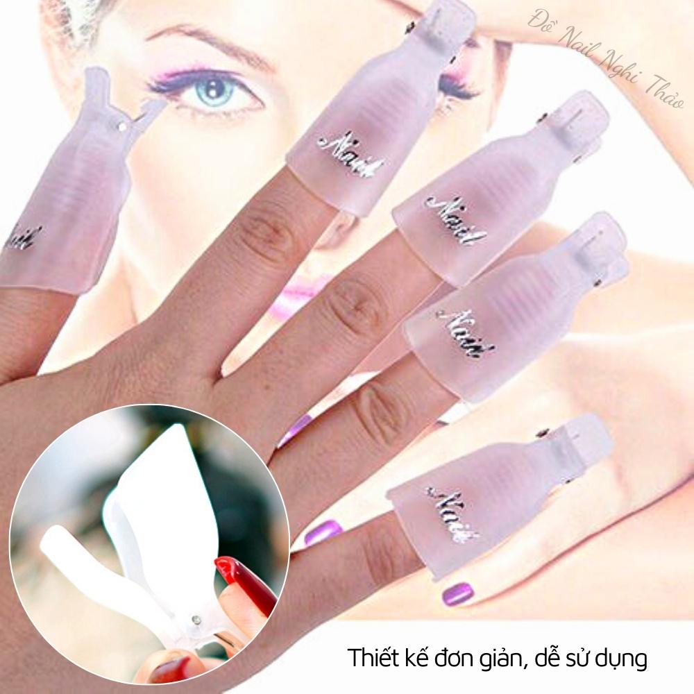 Kẹp ủ phá gel móng tay Nghi Thảo set 10 chiếc