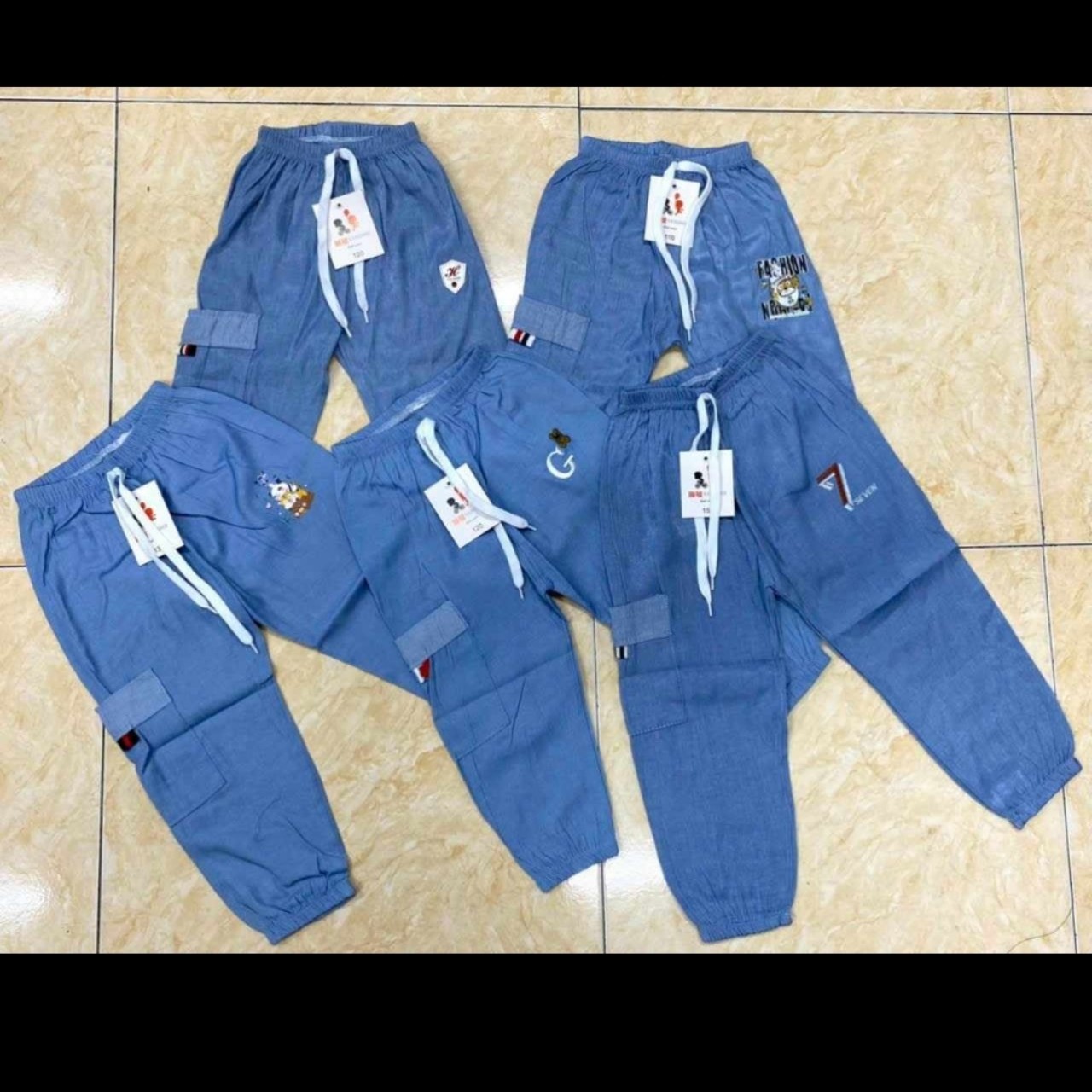 Quần bò giấy mỏng mềm mát cho bé trai 10-18kg
