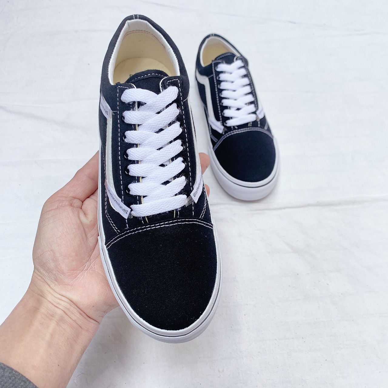 [Hoàn Tiền 15%]giày  old skool đen.Tặng tất,hộp,dây