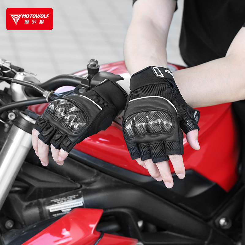 Găng tay xe máy cụt ngón MOTOWOLF MDL0327