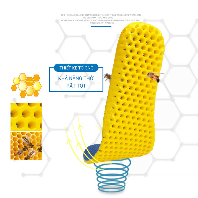 [HÀNG CÓ SẴN] Lót giày thể thao nam nữ độ đàn hồi cao thấm hút mồ hôi khử mùi thoáng khí đế mềm thoải mái