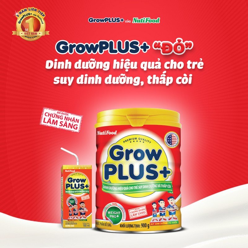 Thùng sữa bột pha sẵn Nutifood Grow Plus+ 110ml (48 hộp)[CÓ THẺ CÀO]