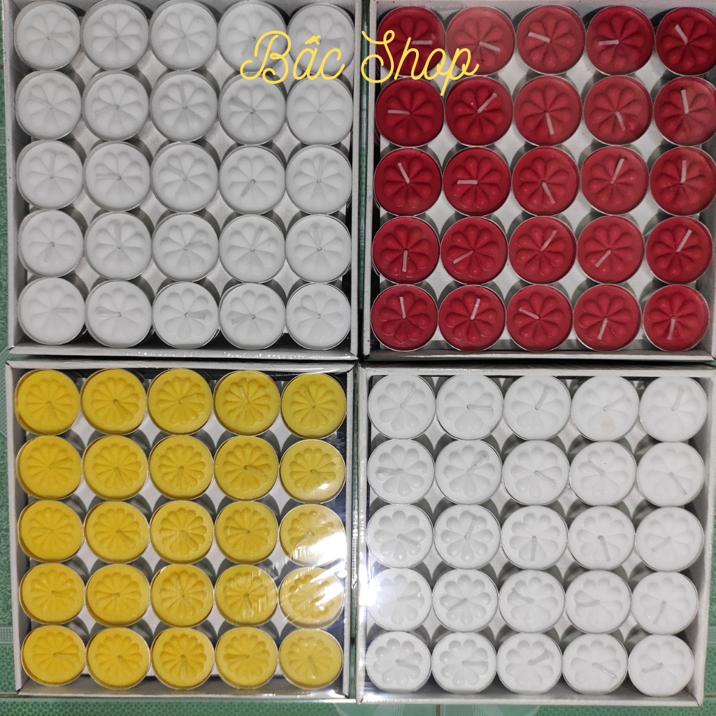 Nến tealight 4h đơn KHÔNG MÙI, KHÔNG KHÓI