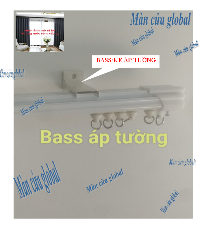 Thanh treo rèm màn cửa 0.5M đến 1.9M (combo thanh ray)