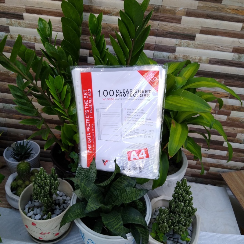 {HCM} Bìa sơ mi lỗ sơ mi đục lỗ A4 100t/xấp [ VPP Trí Đức ]