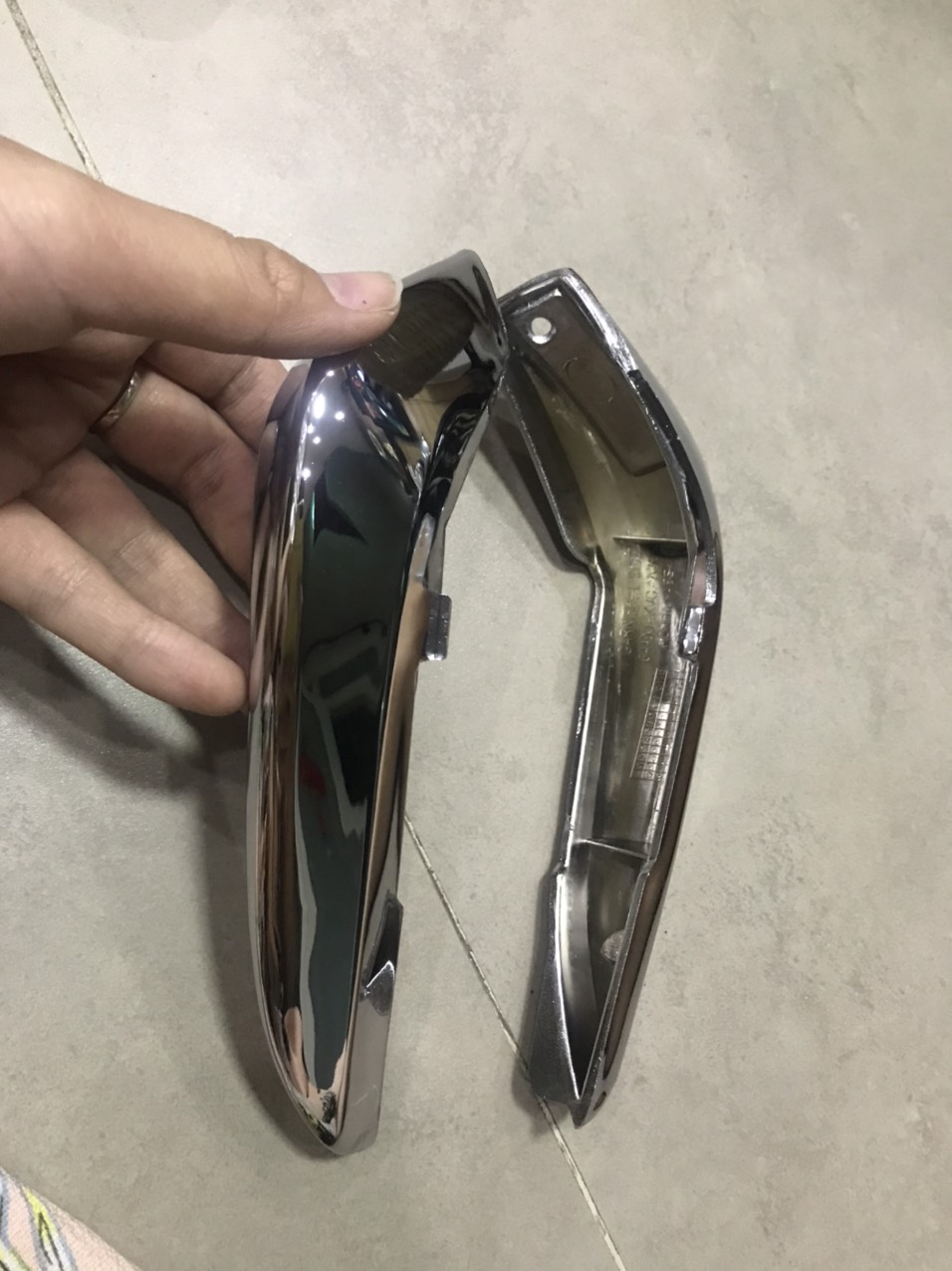 Cặp ốp co bửng xe Airblade 2010 xi mạ Crôm
