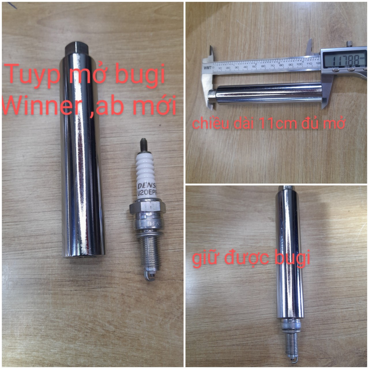 Tuyp mở bugi xe Winner và Ab (Air Blade)