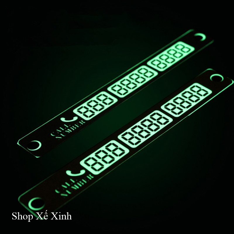 Thẻ số điện thoại gắn kính cho ÔTô, dãy số phản quang dễ nhìn trong đêm tối