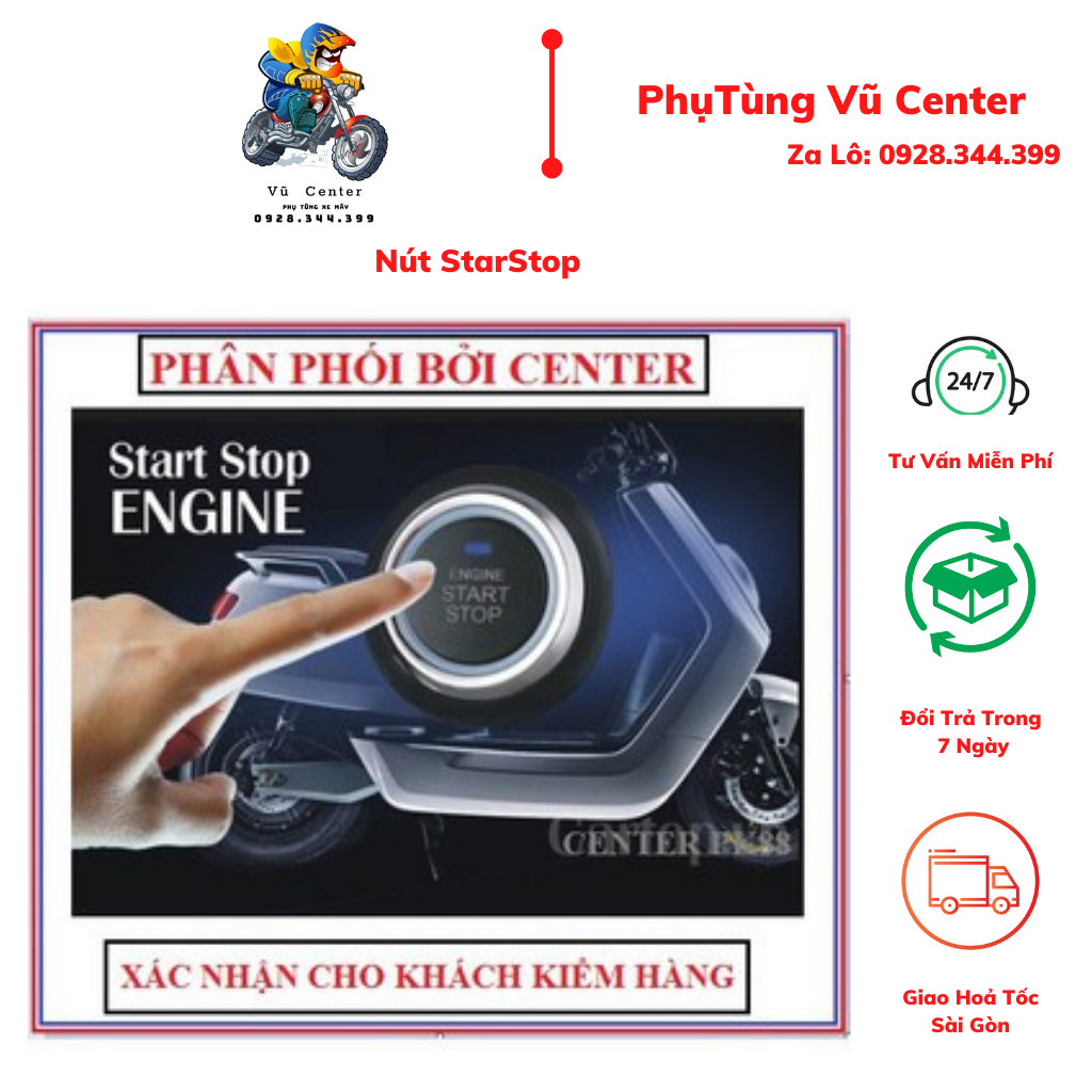 [HCM] Nút công tắt khởi động một nhấn star stop engine (DÂY NGẮN)