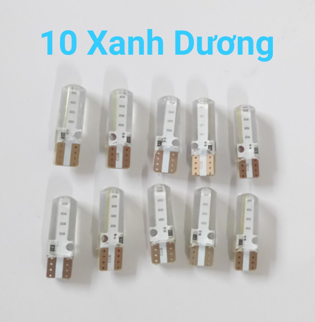 Combo 10 Bóng Đèn LED Chân T10 Cho Xe